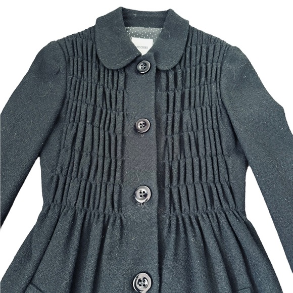MOSCHINO***Gorgeous Black Wool Coat***US 8 $2450 - Picture 2 of 8